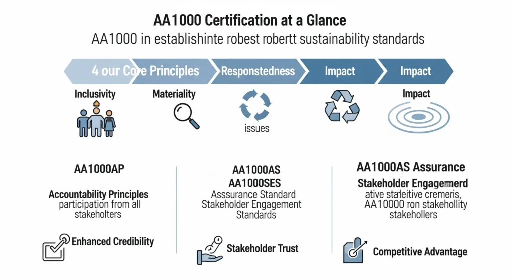 AA1000 인증 인포그래픽